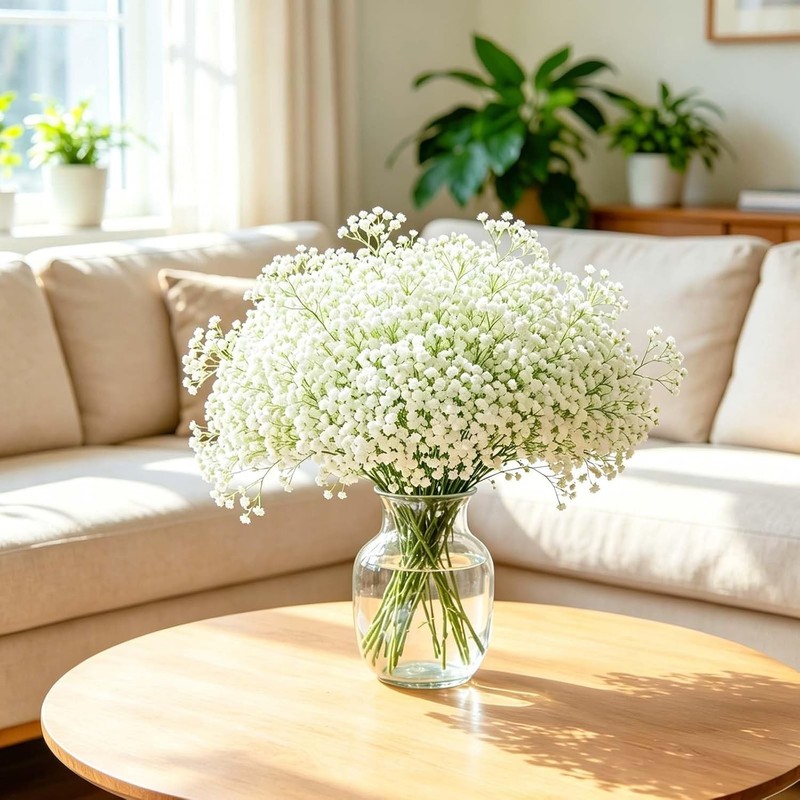 Babys Breath Artificial Flowers, 21Pcs Fake White Babys Breath Flowers gallery