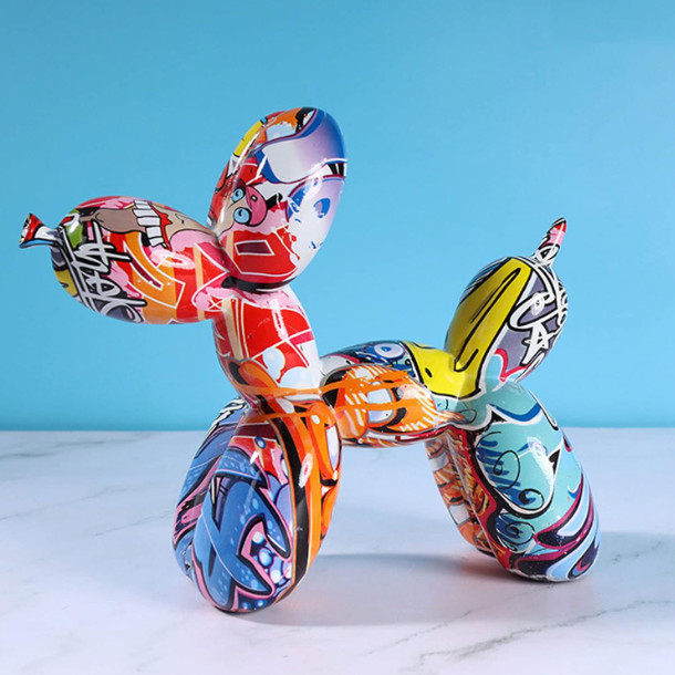 Colorful Balloon Dog Statue Animal Art Modern Home Decor Sculpture Ornament gallery