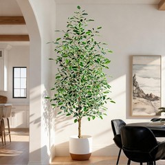 Bailikang 6FT Artificial Ficus Trees Indoor Faux Trees Indoor Fake Floor Plant