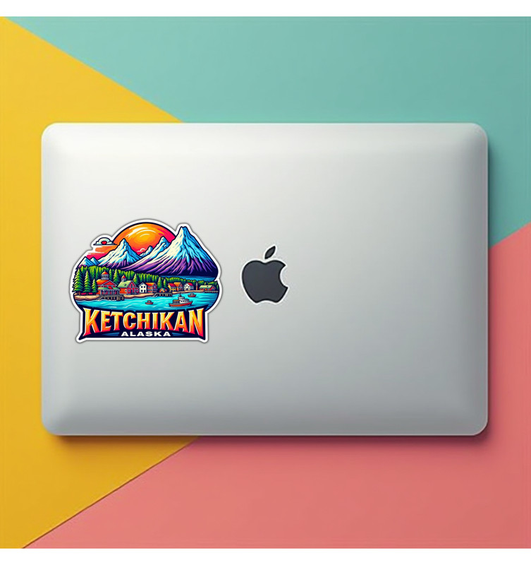 Ketchikan Alaska Fridge Magnet or Laptop Sticker gallery