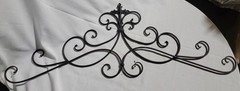 Black Wrought Iron Decorative Wall Accent Horizontal Scrollwork approximate 39″L