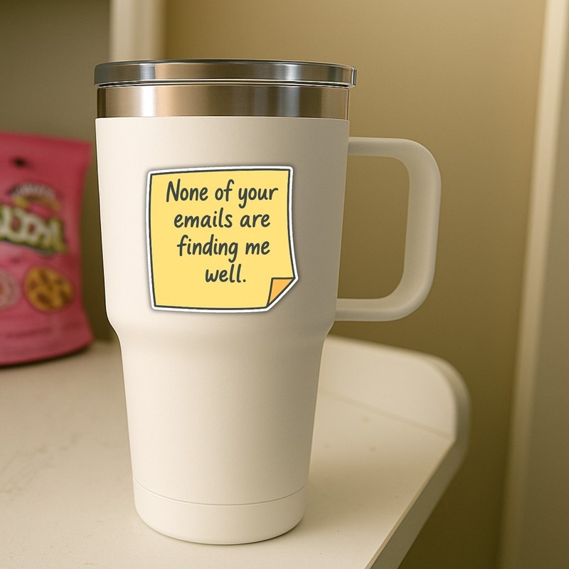 4Pcs Sarcastic "None of Your Emails" Vinyl Stickers - Funny Coworker Gift gallery