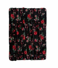 Victoria’s Secret Super Soft Christmas Rose Sherpa Throw Blanket 50X60 Xmas NWT