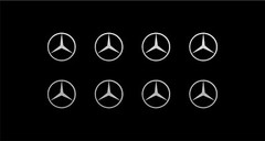 Mercedes Logo Vinyl Decals Phone Dashboard Mirror Laptop Small Stickers