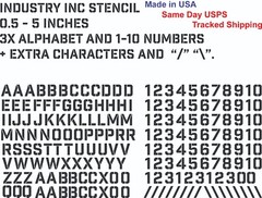 3X Alphabet & 1-10 Vinyl Decal Numbers – Mailbox, Wall, Address, Locker Stickers