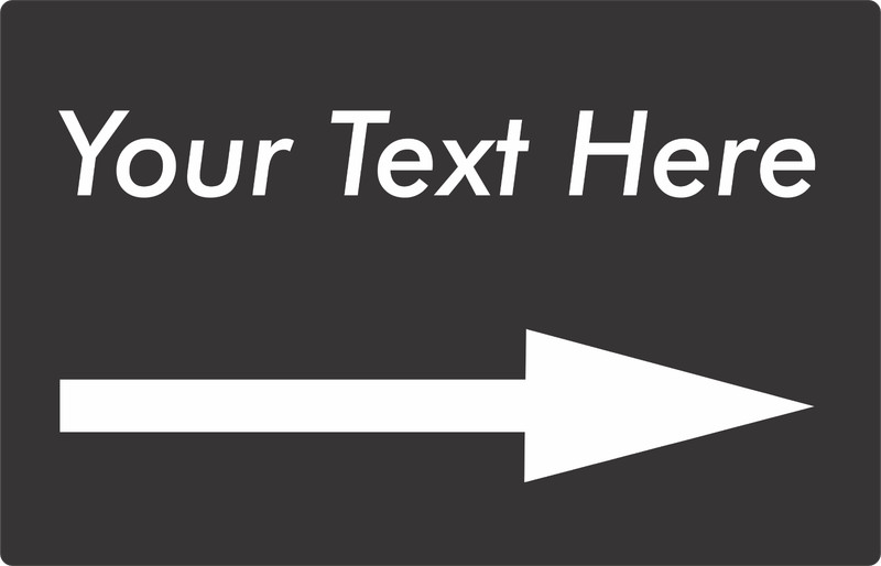Personalized Aluminum Sign Customized With Your Message with Arrow 12 In x 18 In gallery