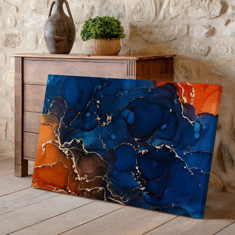 Mesmerizing Abstract Composition Featuring A Rich Interplay Of Deep Wall Art gallery