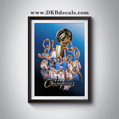 2025 NBA Champions Oklahoma City Thunder Poster – Various Sizes up to 13″ x 19″