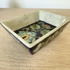 Hand Crafted Trinket Or Soap Dish India Jaipur Blue Pottery Fired Glazed Artisan