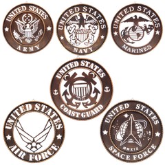 Military Metal Plaque Sign Marines Navy Coast Guard Army Air Force Laser Cut-Out