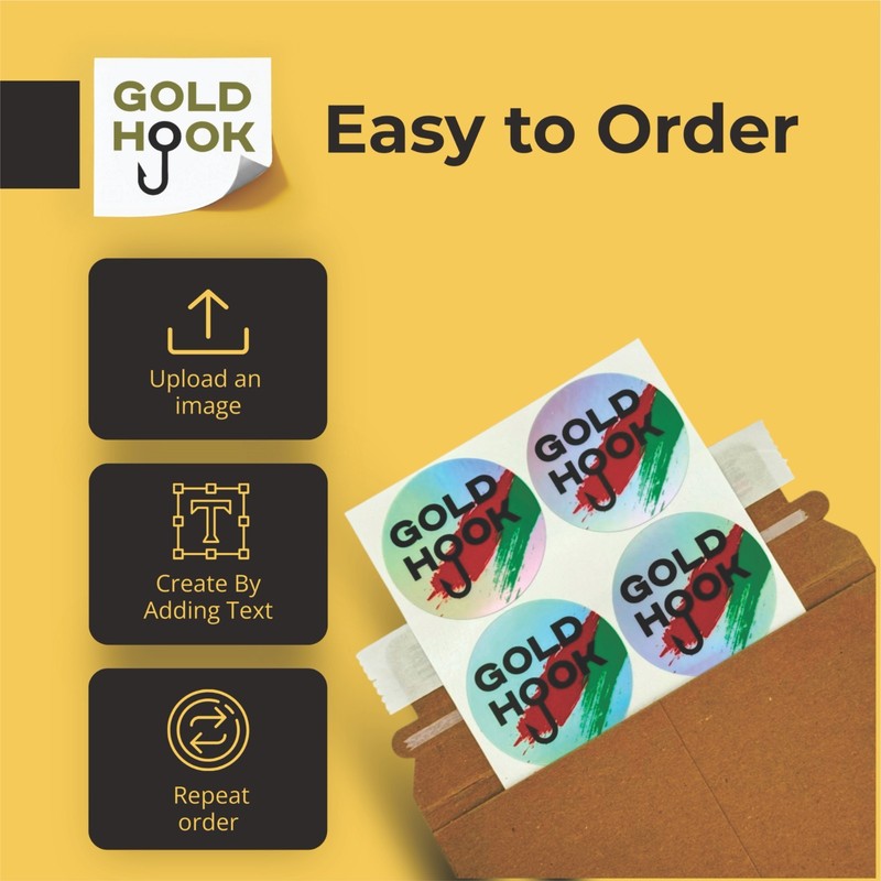 Custom Holographic Stickers, Personalized - Logo, Name, Text, 1.5-5 inch, Qty100 gallery