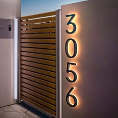 Custom Illuminated Address Number Sign Outdoor LED Backlit House Number