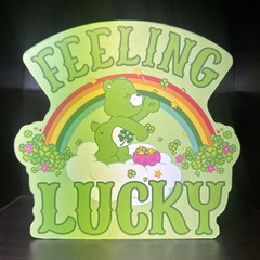 Care Bears “Feeling Lucky” Good Luck Bear Wood Sign By Silver Buffalo 7” X 7”