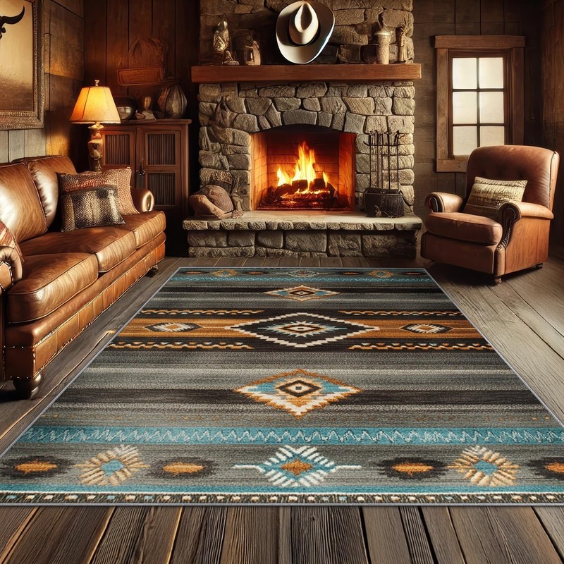 Southwest Rugs for Living Room - 8x10 Rug, Navajo Rug for Living Room, Aztec ... gallery