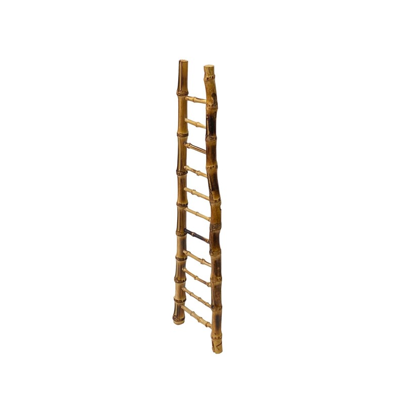 Chinese Wood Crafted Bamboo Like Ladder Shape Miniature Display Art ws4096 gallery