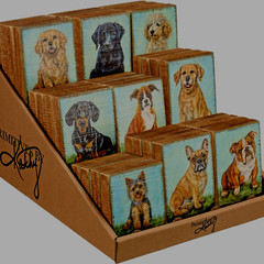 Dog “Breed Specific” Colorful Block Signs – Choose your dog! Great gift!