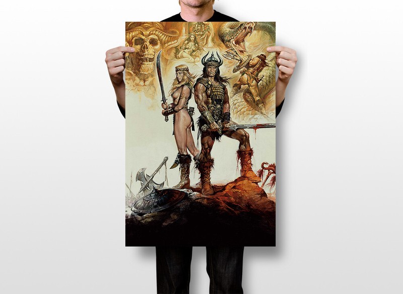 Conan Reproduction Print Silk Movie Painting Wall Art Home Decor - POSTER 20x30 gallery