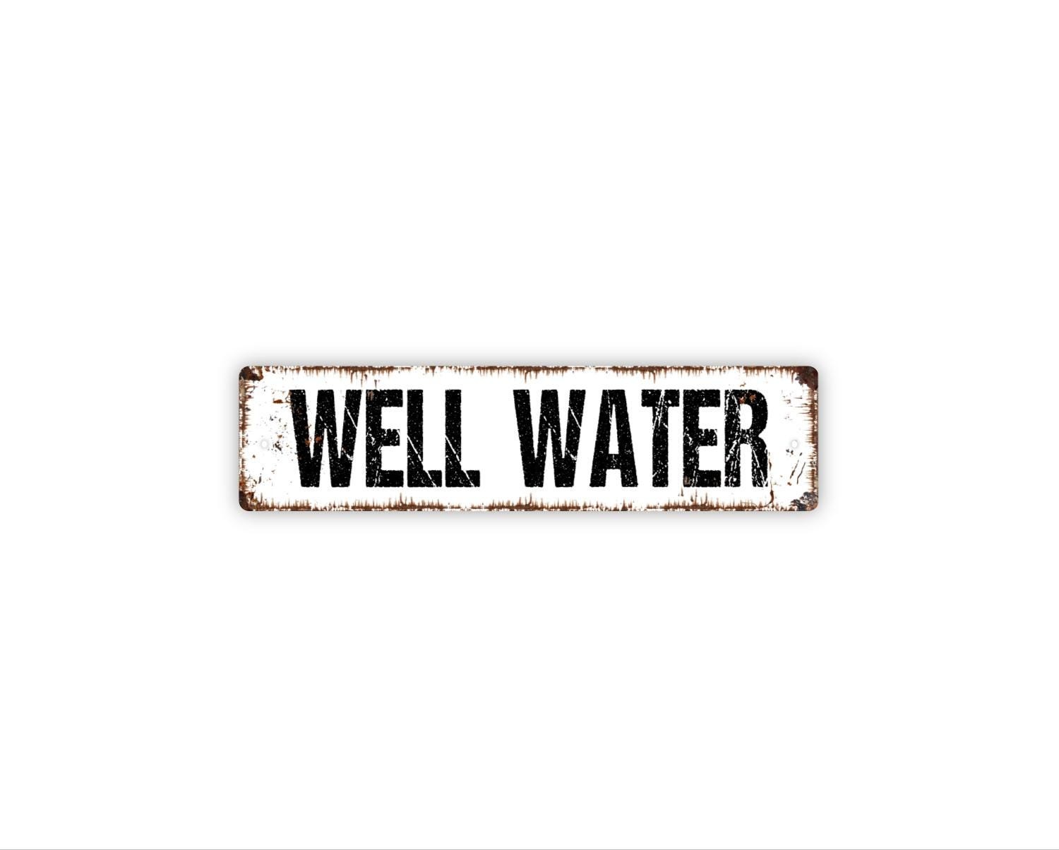 Well Water Sign | Private Water Source Notice | Farm Cabin Property Utility gallery