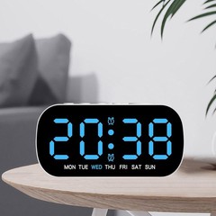 LED Large Display Electric Digital Alarm Clock with Battery Backup and Snooze