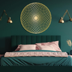 Circular Spiral Geometric Wall Art Modern 3D Wall Decor Living Room Minimalist