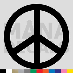 Peace Symbol Vinyl Die Cut Decal Sticker