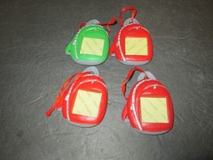 Mini Backpack photo frames resin 3in x 2.5in set of 4