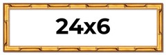 24×6 Frame Gold Bamboo Picture Frame Modern Photo Frame UV Acrylic, Acid Free
