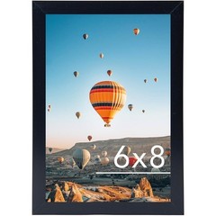 6×8 Picture Frame Black for Wall or Tabletop Display, Horizontal and Vertical
