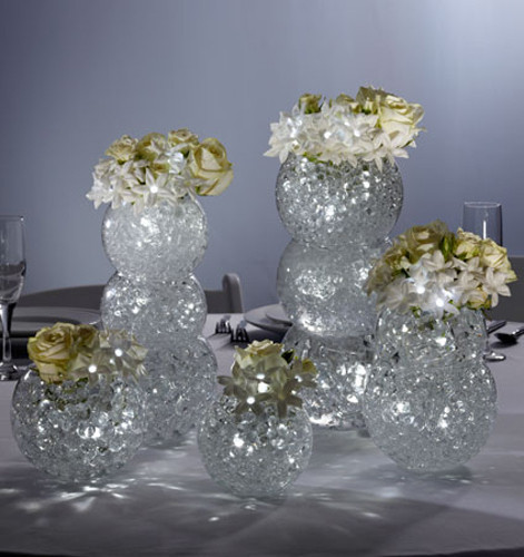 Vase Filler - Water Storing Gel Beads - Clear White gallery
