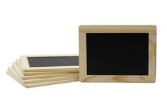 Creative Hobbies 4 x 6 Inch Synthetic Chalkboard w/ Unfinished Wood Frame 6 Pack