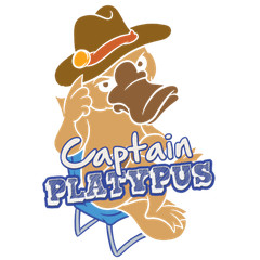 CAPTAIN PLATYPUS Sublimation Print Ready to Press, Heat Transfer PICK YOUR SIZE