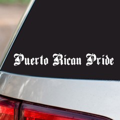 Puerto Rican Pride Vinyl Sticker Country Pride all size chrome and regular color