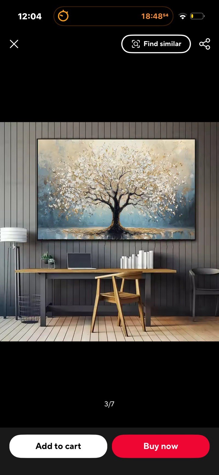 Tree Nature Painting Wall Art, Horizontal Multicolor for Living Room Bedroom gallery
