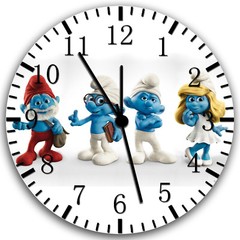 The Smurfs Frameless Borderless Wall Clock Nice For Gifts or Decor W192