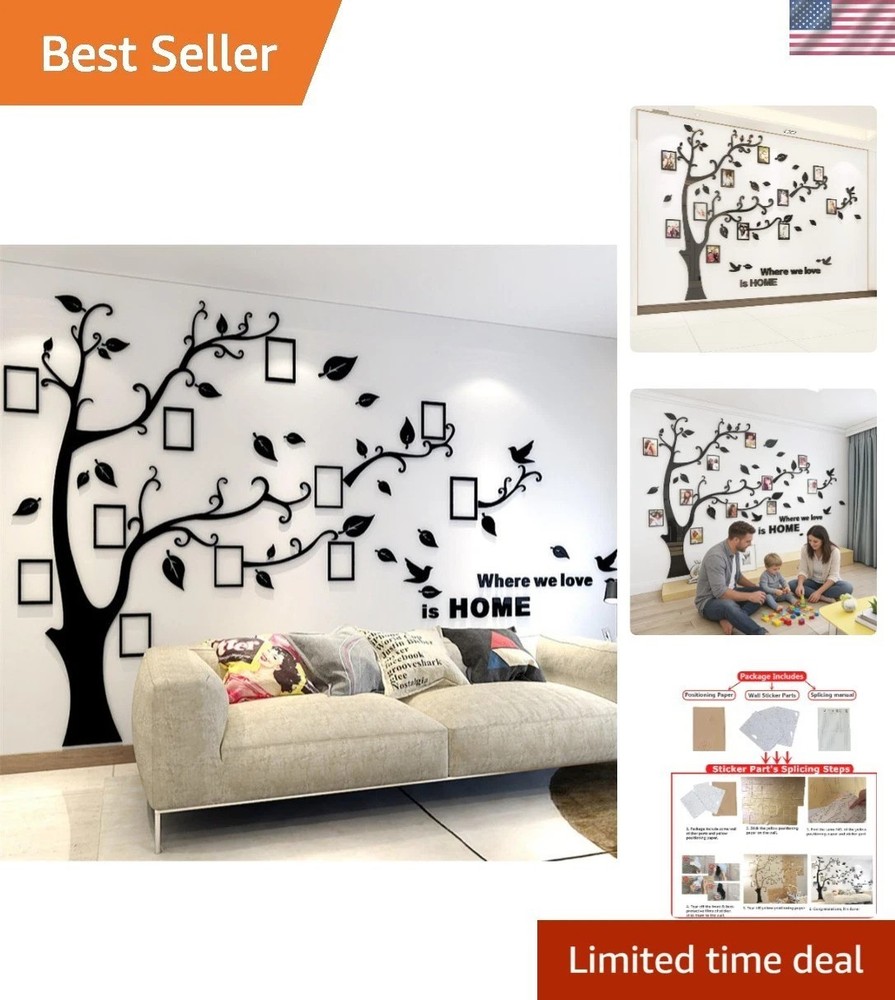 Create Your Own Art with 3D Tree Wall Decals - DIY Family Collage Decor
