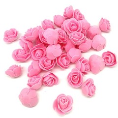 100 PCS Artificial Flowers 3cm Mini Fake Roses For DIY Wedding Bouquets