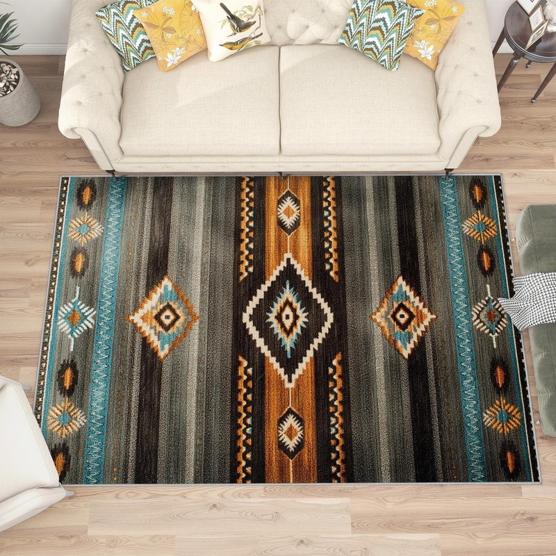 Southwest Rugs for Living Room - 8x10 Rug, Navajo Rug for Living Room, Aztec ... gallery
