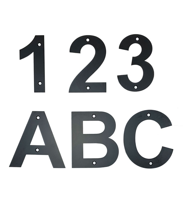 Address Numbers And Letters For House Black 4 Inch, Screws Included gallery