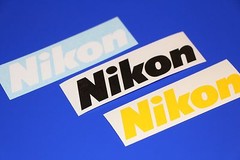 (PAIR) Nikon Logo Decal Vinyl Sticker Camera Camcorder Photography DSLR Photo