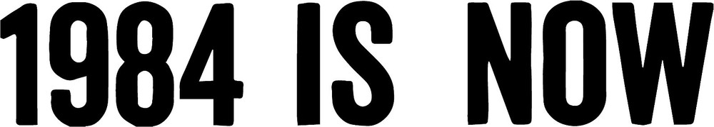 HORIZONTAL 1984 is Now vinyl decal sticker orwell illumnati new world order