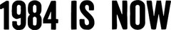 HORIZONTAL 1984 is Now vinyl decal sticker orwell illumnati new world order