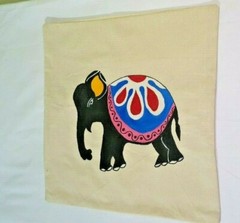 canvas cushion covers 100% hand painted elephant’s outfit, outdoor home decors.
