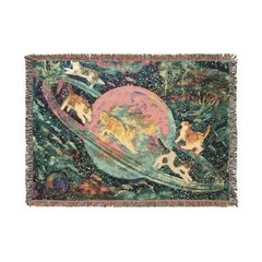 who freed the space cats woven tapestry blanket [52by37]