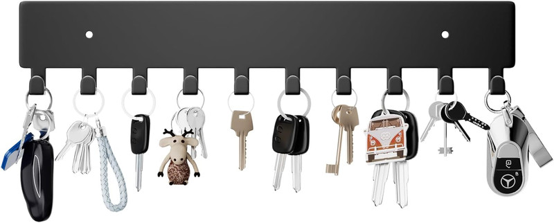 Key Holder for Wall, Key Hooks with 10 Hooks Wall Mounted Key Holder for Hallway gallery