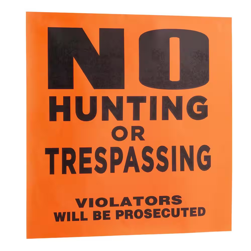 11 In. X 11 In. Plastic No Hunting or No Trespassing Sign (25-Pack Roll) gallery