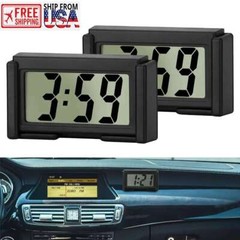 1-4X Mini Car Dashboard Digital Clock For Vehicle Large LCD Time Screen Portable