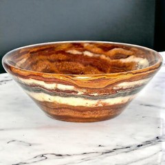 Decorative Bowl of Multi Brown Onyx – 9 inch Bowl