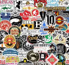 25/50 Craft Beer Sticker Pack – Matte Vinyl – Brewery Microbrew Ale