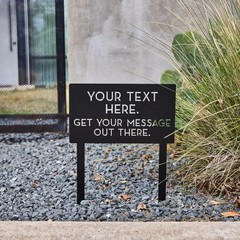 Customizable Metal Yard Sign: Modern Steel Property Signage