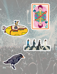 The Beatles 4pc Sticker Pack